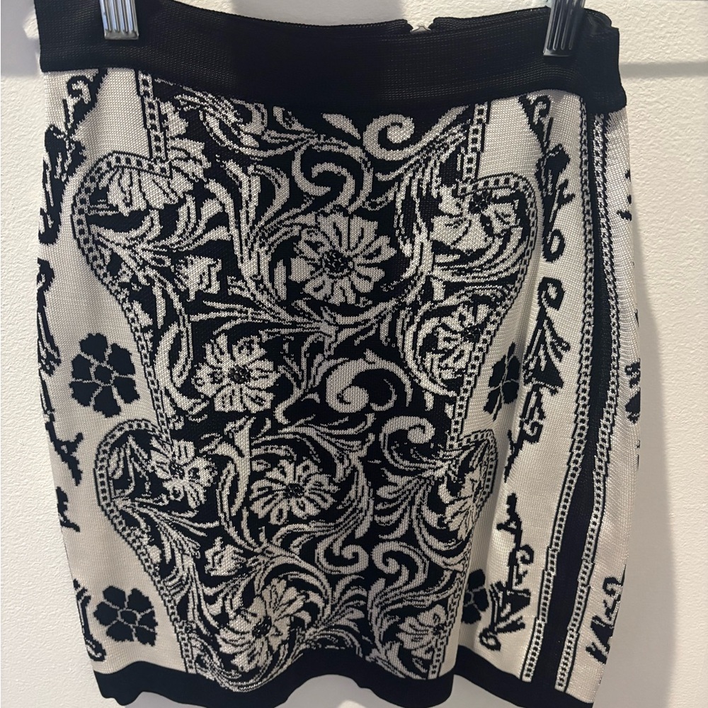 Balmain Black and White Skirt